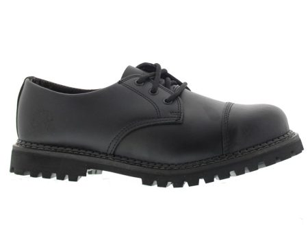 Grinders Unisex Regent CS Leather Black Shoes - UK 12 Online Hot Sale