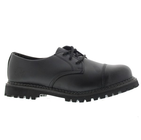 Grinders Unisex Regent CS Leather Black Shoes - UK 12 Online Hot Sale