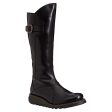 Fly London Womens Boots MOL 2 Wedge Knee High Biker Leather - UK 8 Online Hot Sale