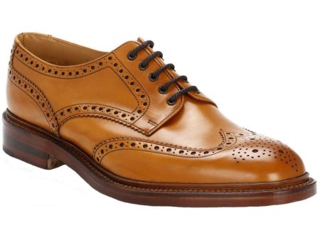 Loake Chester 2 Tan Mens Leather Lace-up Brogues Formal Shoes - UK 8.5 For Sale