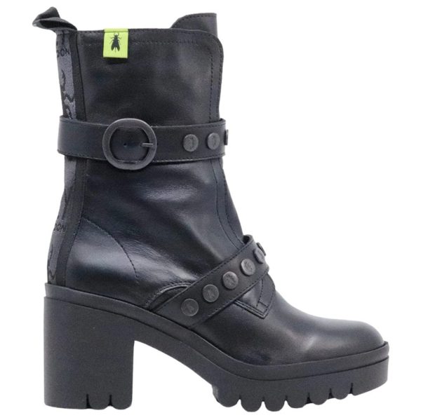 Fly London Womens Boots TAMA888FLY Casual Zip-Up Buckle Heeled Leather - UK 4 Online now