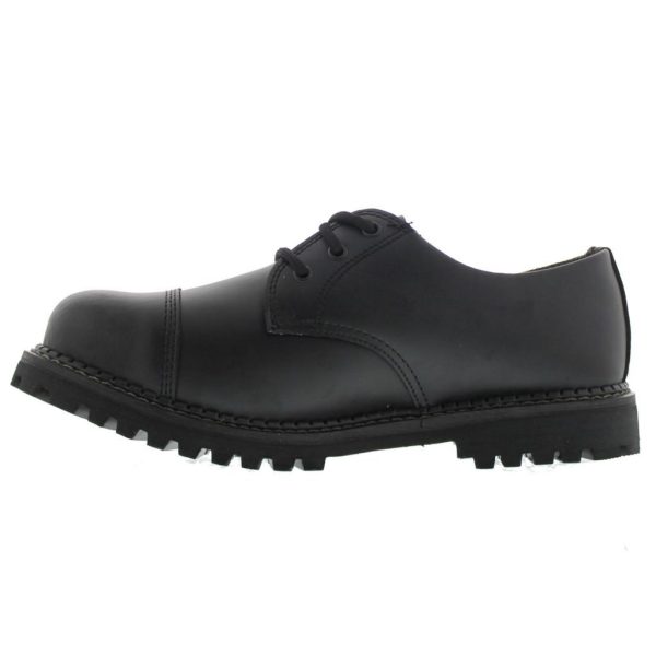 Grinders Unisex Regent CS Leather Black Shoes - UK 12 Cheap