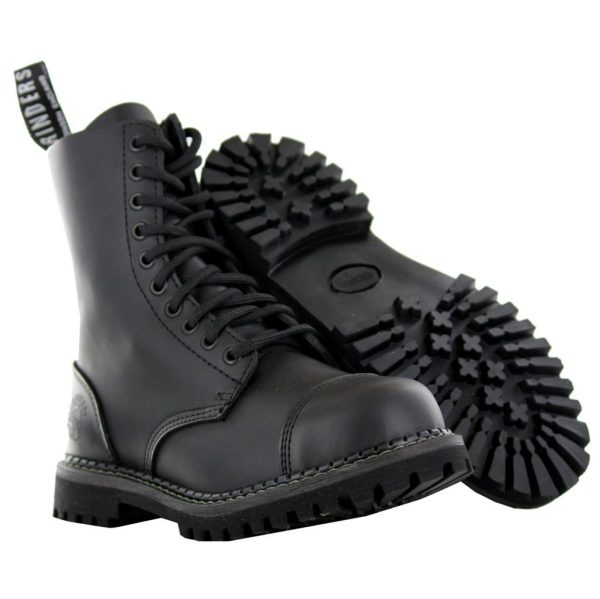 Grinders Unisex Stag CS Leather Black Boots - UK 9 Supply