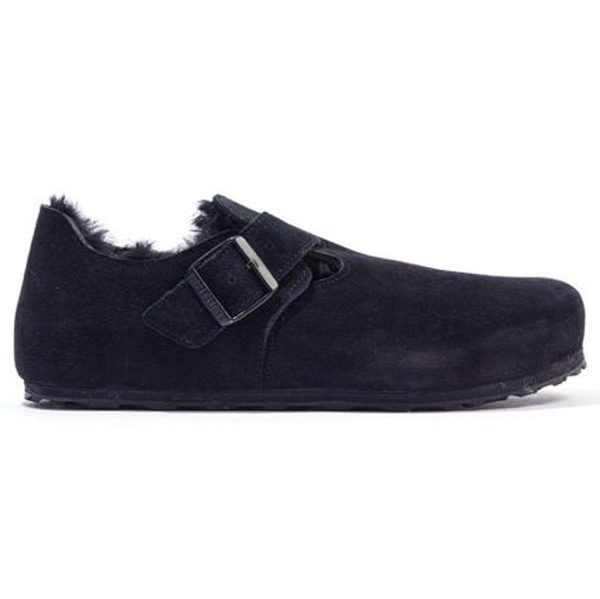 London Shearling Suede Leather Unisex Shoes Fashion