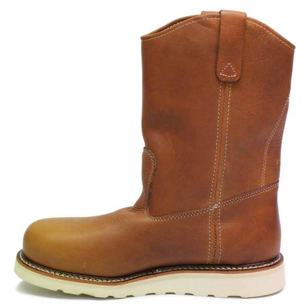 11 inch Safety Toe Leather Men s Wellington Boots Hot on Sale