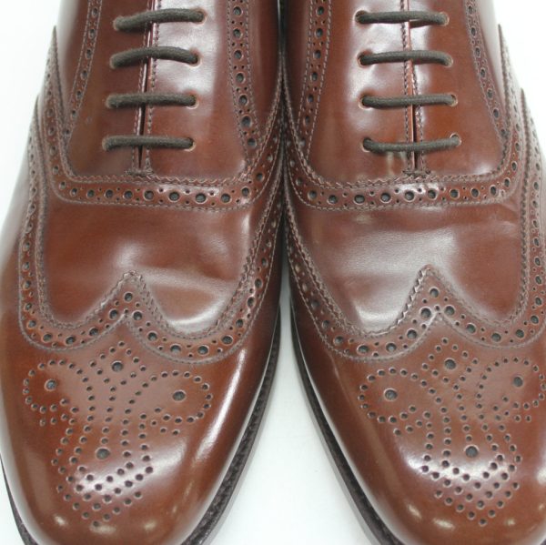 Loake 202 Brown Mens Leather Lace-up Brogues Wingtip Oxford Shoes - UK 9 Fashion