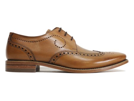 Loake Mens Shoes Kruger Brogue Wingtip Work Casual Flat Leather - UK 7.5 on Sale