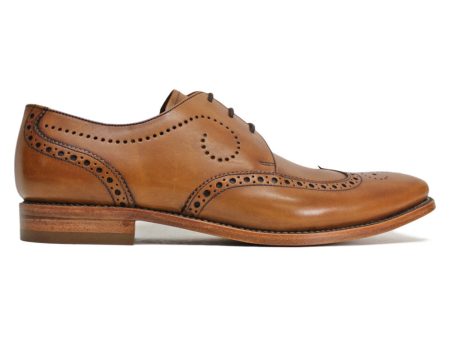 Loake Mens Shoes Kruger Brogue Wingtip Work Casual Flat Leather - UK 9 Sale