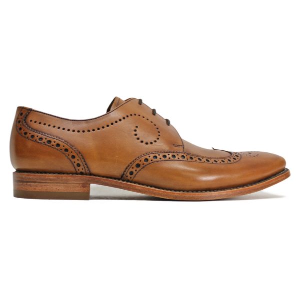 Loake Mens Shoes Kruger Brogue Wingtip Work Casual Flat Leather - UK 9 Sale