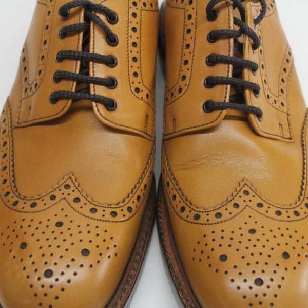 Loake Chester 2 Tan Mens Leather Lace-up Brogues Formal Shoes - UK 9.5 Sale