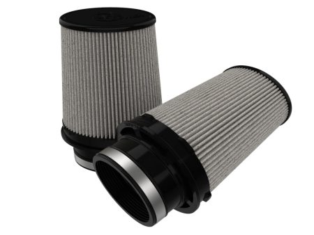 aFe Black Series Replacement Filter w  Pro DRY S Media 4.5x3IN Fx6x5IN Bx5x3-.75 Tx7IN H - (Pair) For Sale